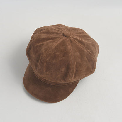 キャスケット 英国レトロスタイル Maillard Suede Cap