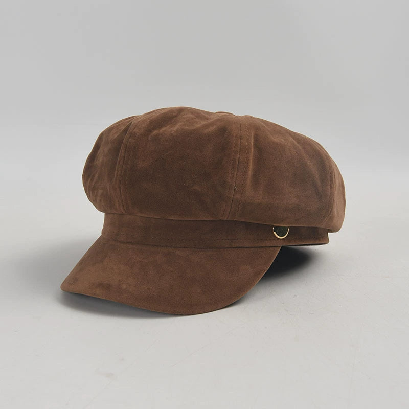 キャスケット 英国レトロスタイル Maillard Suede Cap