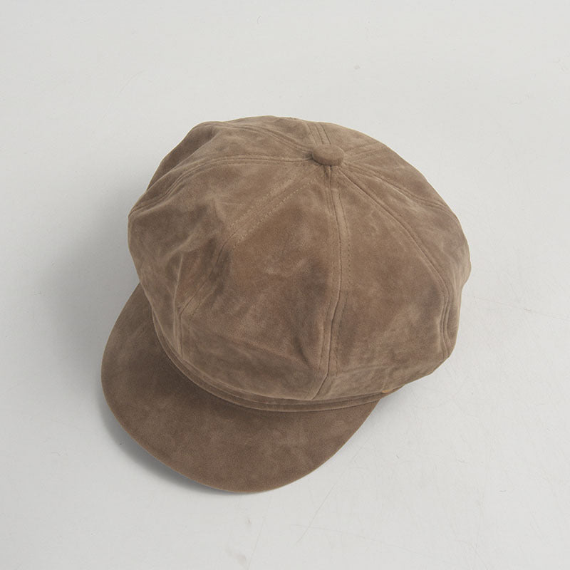 キャスケット 英国レトロスタイル Maillard Suede Cap